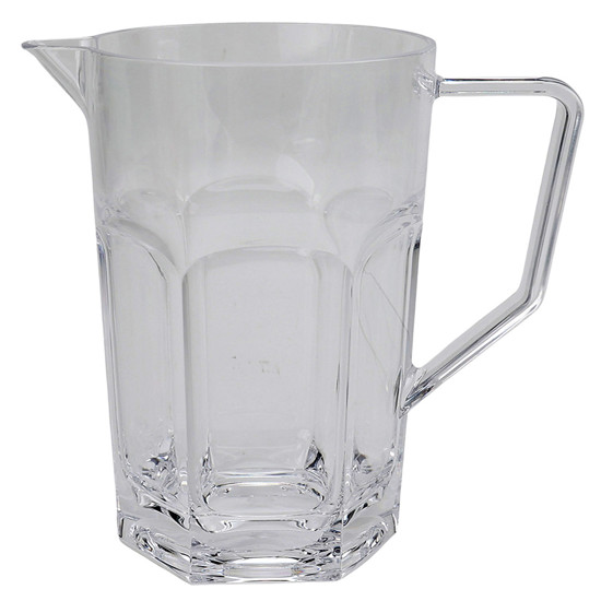 Imagem JARRA SEXTAVADA EM ACRÍLICO TRANSPARENTE 22X18,5X11,5CM - ENTRECASA