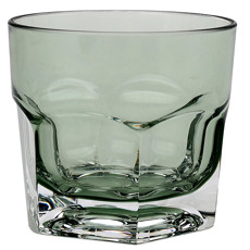 Imagem de COPO BAIXO SEXTAVADO EM ACRÍLICO VERDE TRANSPARENTE 9,5X8,5X8,5CM - ENTRECASA - Inverno Verao Comercio De Modas E Decoracao Eireli