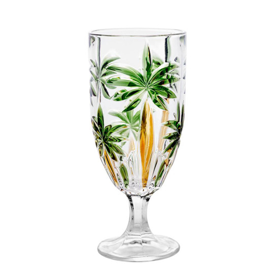 Imagem TACA PALM TREE HANDPAINT 450ML CRISTAL ECOLOGICO - WOLFF