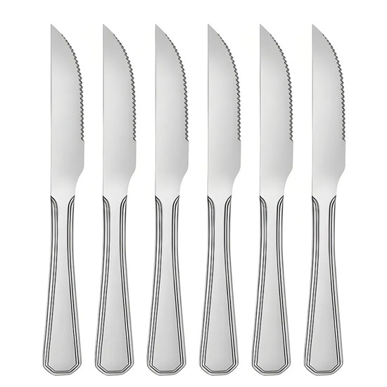 Imagem JOGO DE FACAS DE INOX SILVER COM 6 PEÇAS 