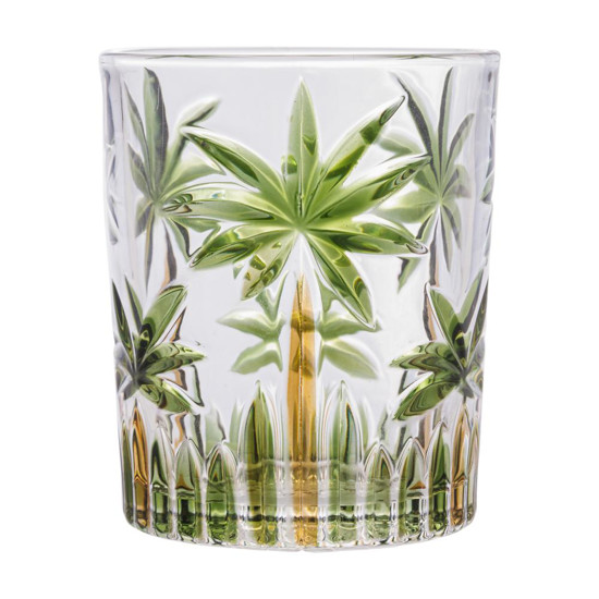 Imagem COPO BAIXO PALM TREE HANDPAINT 340ML CRISTAL ECOLOGICO - WOLFF
