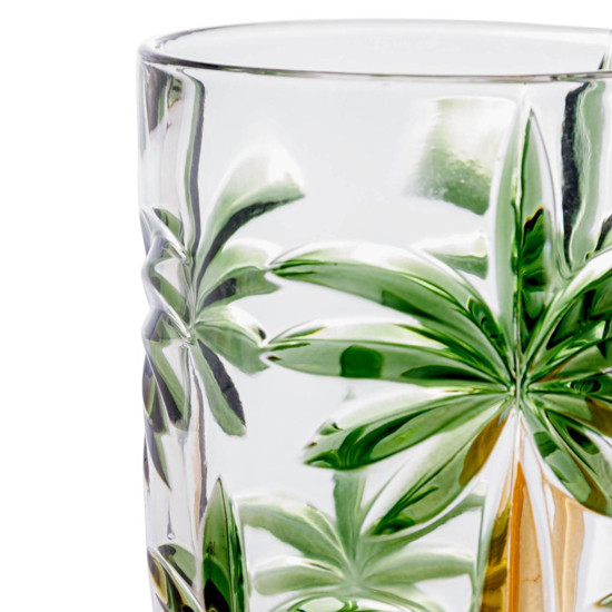 Imagem TACA PALM TREE HANDPAINT 450ML CRISTAL ECOLOGICO - WOLFF