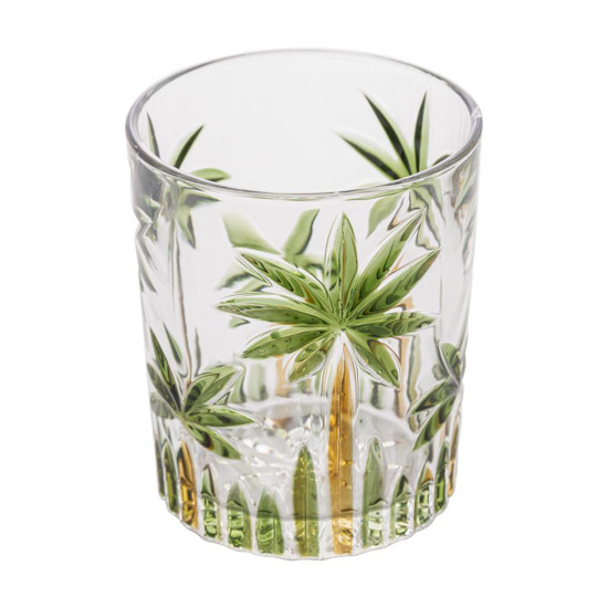 Imagem COPO BAIXO PALM TREE HANDPAINT 340ML CRISTAL ECOLOGICO - WOLFF