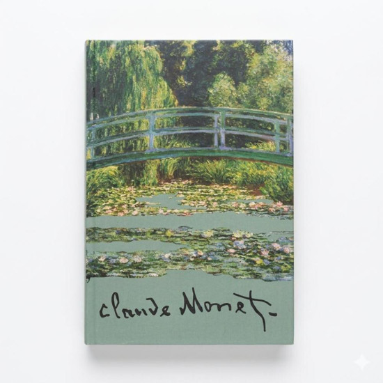 Imagem CAIXA LIVRO MONET A LAGOA DE LIRIOS VERDE G 7X21X30CM/P