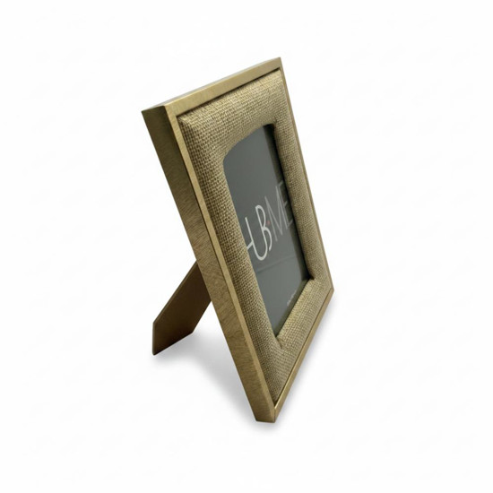 Imagem PORTA RETRATO BORDA ACABAMENTO EM TECIDO BEG 16CMX