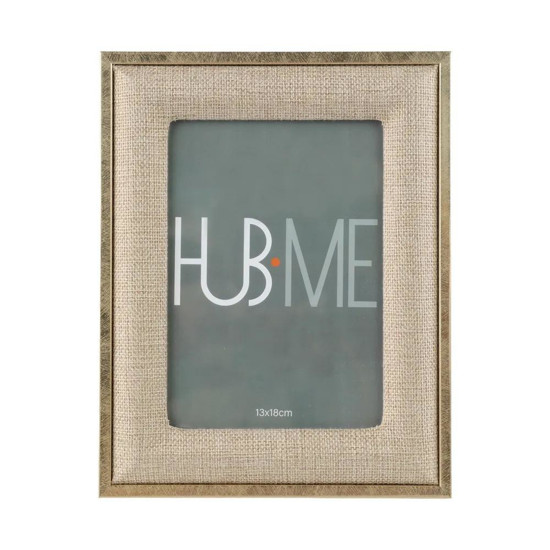 Imagem PORTA RETRATO BORDA ACABAMENTO EM TECIDO BEG 19CMX