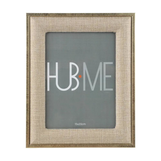 Imagem PORTA RETRATO BORDA ACABAMENTO EM TECIDO BEG 21CMX