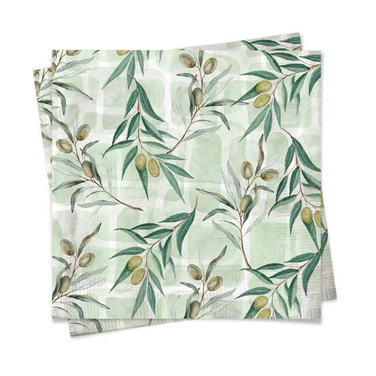 Imagem GUARDANAPO PAP OLIVEIRA 32,5X32,5 PT C/20 FL