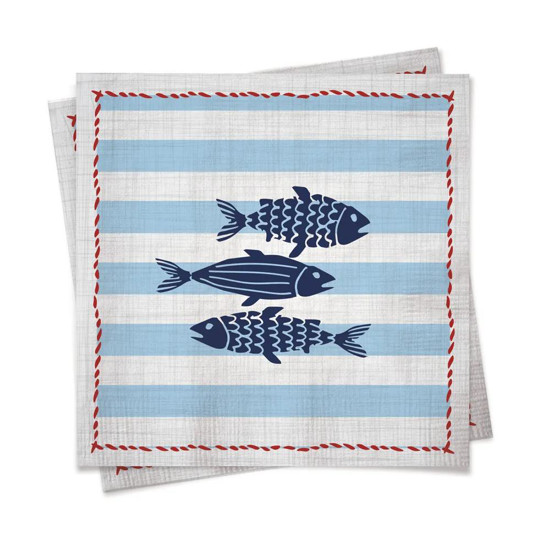 Imagem GUARDANAPO PAP SARDINES 32,5X32,5 PT C/20 FLS