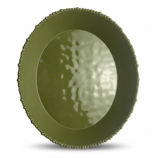 Imagem TAVESSA EM MELAMINA COM BORDA EM RELEVO VERDE