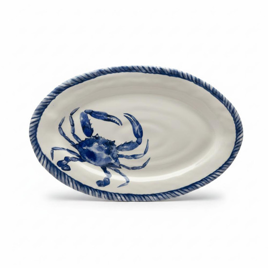 Imagem TRAVESSA EM MELAMINA CARANGUEJO BRANCO E AZUL
