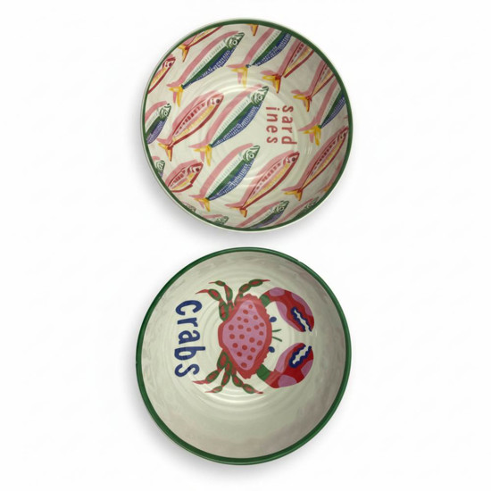 Imagem CJ DE BOWLS MELAMINA MIX PEIXES LAGOSTA  CARAN 4PC