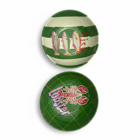 Imagem CJ DE BOWLS MELAMINA MIX PEIXES LAGOSTA  CARAN 4PC