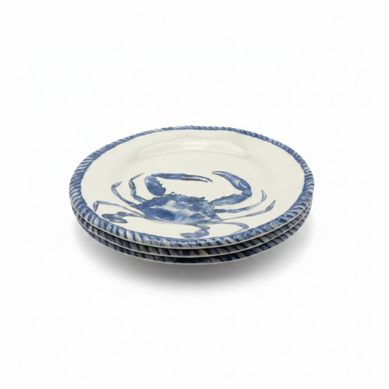 Imagem CJ DE PRATOS SOBREMESA EM MELAMINA FUNDO D MAR 4PC