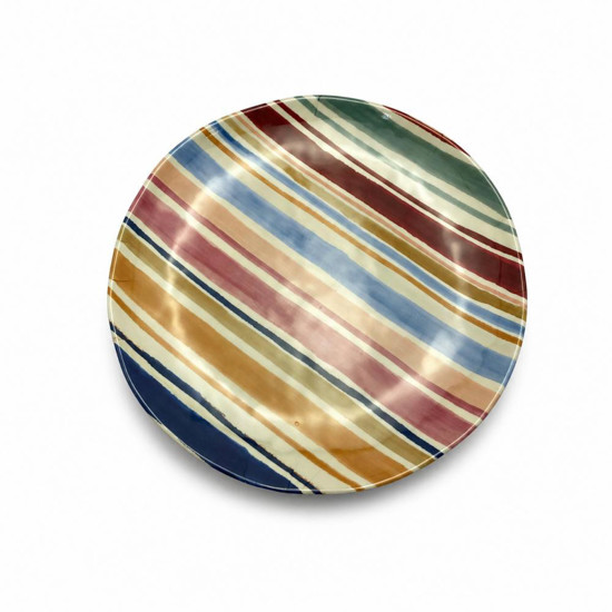 Imagem CJ DE PRATOS EM MELAMINA LISTRAS COLORIDAS 6PCS
