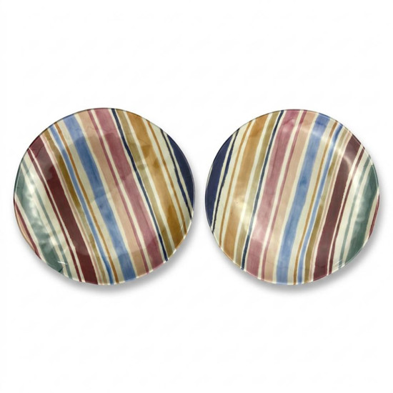 Imagem CJ DE PRATOS EM MELAMINA LISTRAS COLORIDAS 6PCS