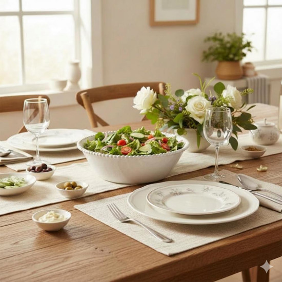 Imagem TRAVESSA EM MELAMINA COM BORDA EM RELEVO BRANCA