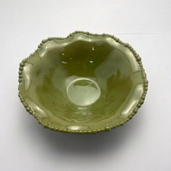 Imagem BOWL EM MELAMINA COM BORDA EM RELEVO VERDE