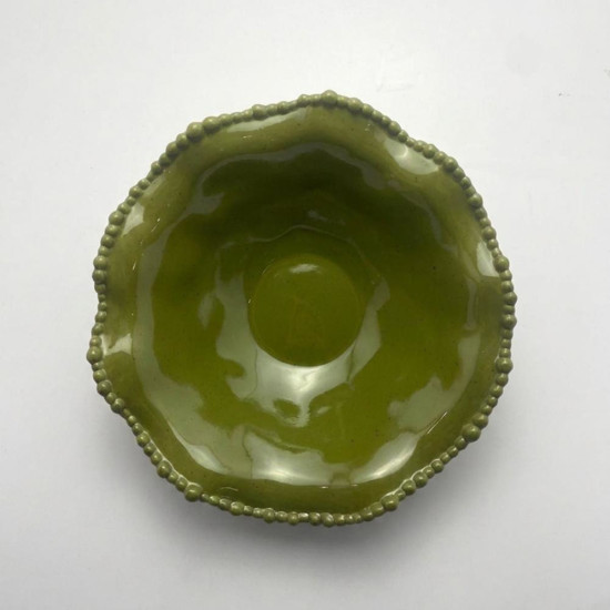 Imagem BOWL EM MELAMINA COM BORDA EM RELEVO VERDE