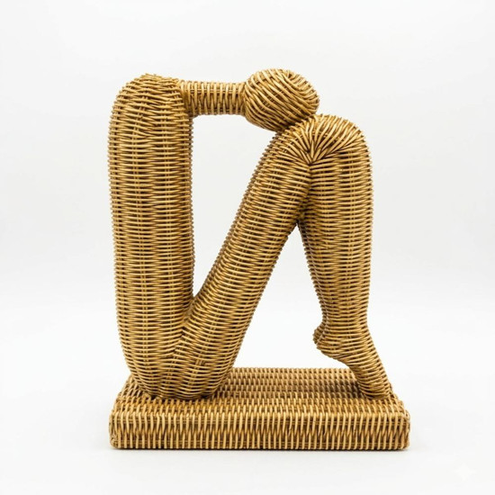 Imagem ESCULTURA PONTA DE PE EM RESINA TEXTURA PALHA