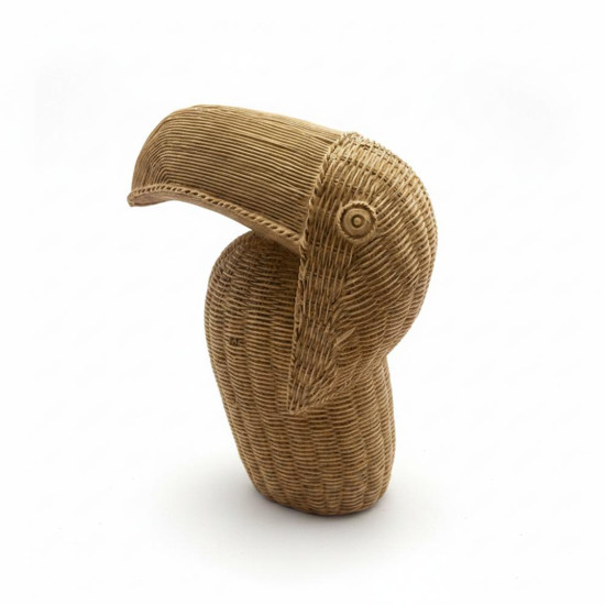 Imagem ESCULTURA TUCANO EM RESINA MEDIO TEXTURA PALHA