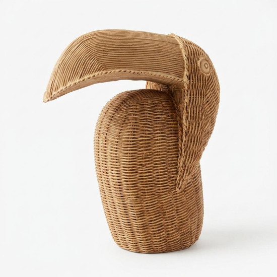 Imagem ESCULTURA TUCANO EM RESINA MEDIO TEXTURA PALHA