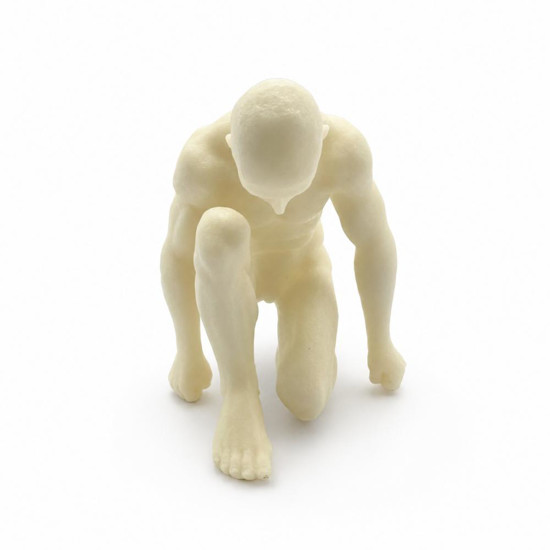 Imagem ESCULTURA HOMEM ABAIXADO EM MARMORE TAM 24CM