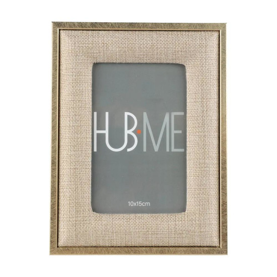 Imagem PORTA RETRATO BORDA ACABAMENTO EM TECIDO BEG 16CMX