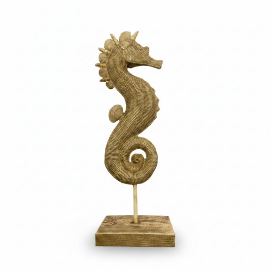 Imagem ESCULTURA CAVALO MARINHO EM RESINA MEDIO