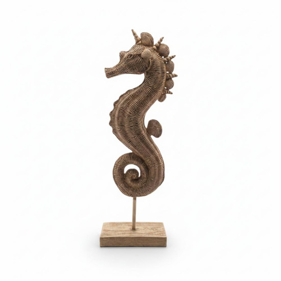 Imagem ESCULTURA CAVALO MARINHO EM RESINA MEDIO