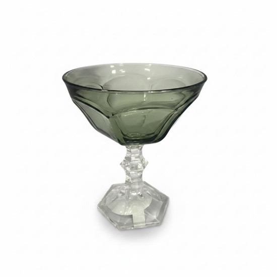 Imagem TAÇA SEXTAVADA EM ACRÍLICO VERDE TRANSPARENTE PARA SOBREMESA - ENTRECASA