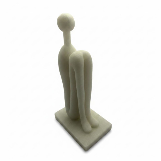 Imagem ESCULTURA AGACHADO EM MARMORE