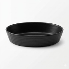 Imagem de ASSADEIRA GOURMET OVAL BLACK DE CERÂMICA 7X32X21,5CM - JOMAFE - Jomafe Brasil Comercio De Utensilios Domesticos E Cutelaria