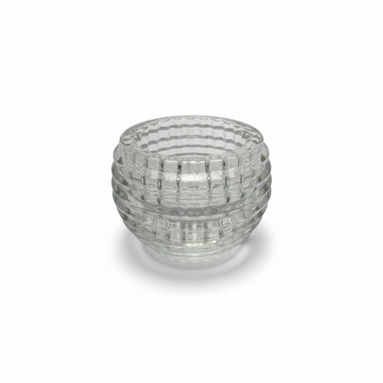 Imagem MINI VASO DECORATIVO EM VIDRO COR TRANSPARENTE 9X9X7CM - GRILLO 59418