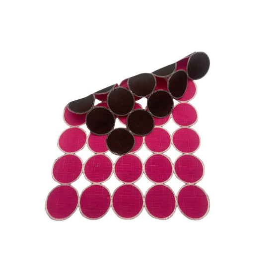 Imagem LUGAR AMERICANO TECIDO DUO COLOR ROSA/MARROM 33X48CM