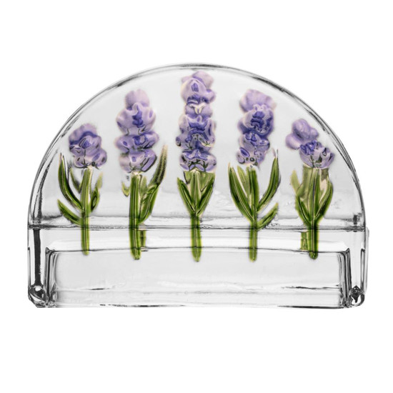 Imagem PORTA GUARDANAPOS LAVANDA HAND PAINTING 12,5CM X 4