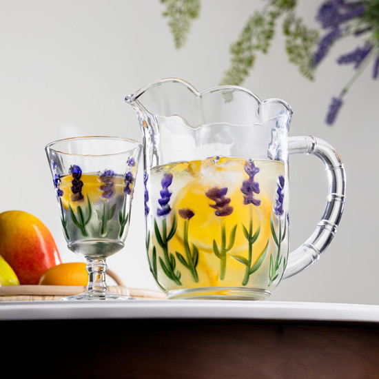 Imagem JARRA LAVANDA HAND PAINTING 1,5L CRISTAL ECOLOGICO