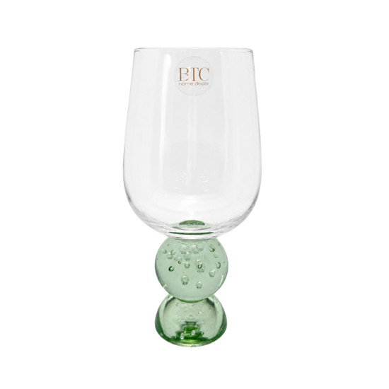 Imagem CONJUNTO DE COPOS EM VIDRO COM BASE ESFERAS VERDE 500ML 6UN