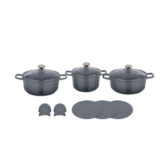 Imagem CONJUNTO 3 CACAROLAS COM INDUCAO AMALFI GRIGIO
