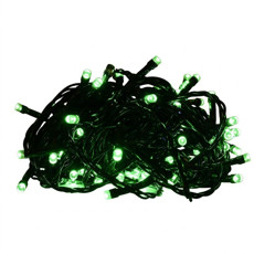 Imagem de CORDAO 100 LEDS MACHO E FEMEA LUZ FIXA FIO VERDE 220V 10 METROS VERDE - Grillo Ltda