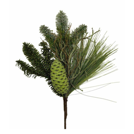 Imagem HASTE CIPRESTE PINHA TOQUE REAL 46CM VERDE