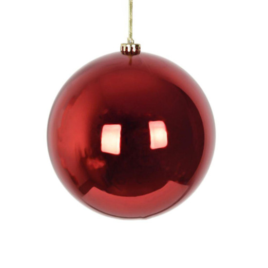 Imagem BOLA NATALINA METALIZADA 20CM VERMELHO
