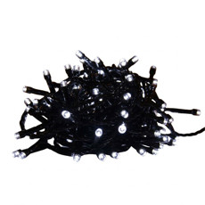 Imagem de CORDAO 100 LED MACHO E FEMEA LUZ FIXA FIO VERDE 220V 10 METROS BRANCO - Grillo Ltda
