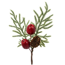 Imagem de PICK MACA PINHA 19CM VERDE VERMELHO - Grillo Ltda