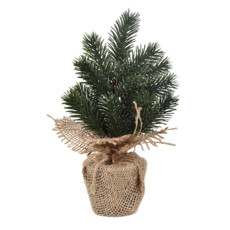 Imagem de ARVORE MINI PINHEIRO BASE JUTA 25CM VERDE - Grillo Ltda