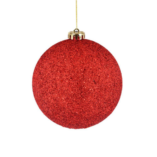 Imagem BOLA NATALINA GLITTER 12CM VERMELHO