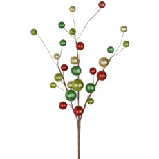 Imagem de HASTE BOLAS GLITTER VERMELHO VERDE - Grillo Ltda