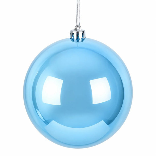 Imagem BOLA NATALINA PEROLADA 20CM AZUL CLARO