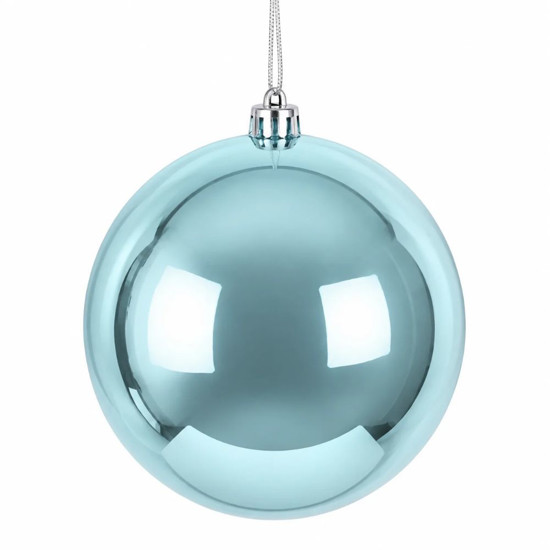 Imagem BOLA NATALINA METALIZADA 20CM AZUL CLARO