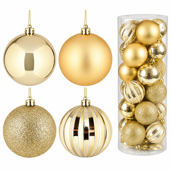 Imagem KIT BOLA LISA 10CM COM 24 UNIDADES / DOURADO